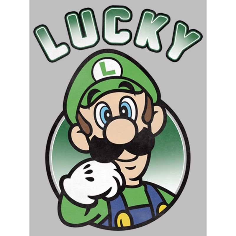 Women's Nintendo Super Mario St. Patrick's Day Lucky Luigi Retro T-Shirt, 2 of 5