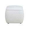 DOMETOUR Cat-Scratch Leather Square Low Stool for Living Room - 3 of 4