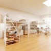 KTMBDW Loft Bed Twin/Full Size with Desk, Heavy Duty Metal Loft Bed Frame with Power Outlet and LED Lighted, Space-Saving, Noise Free, Easy Assembly - 3 of 4
