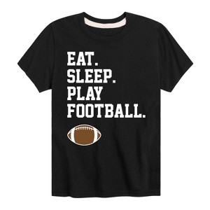 Boys' - Instant Message - Eat Sleep Play Football Short Sleeve Graphic T-Shirt - 1 of 4