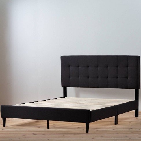 Tara Upholstered Platform Bed Frame With Square Tufted Headboard Brookside Home Target