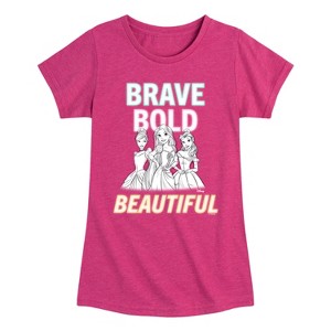 Girls' - Disney - Brave Bold Beautiful Fitted Short Sleeve Graphic T-Shirt - 1 of 4