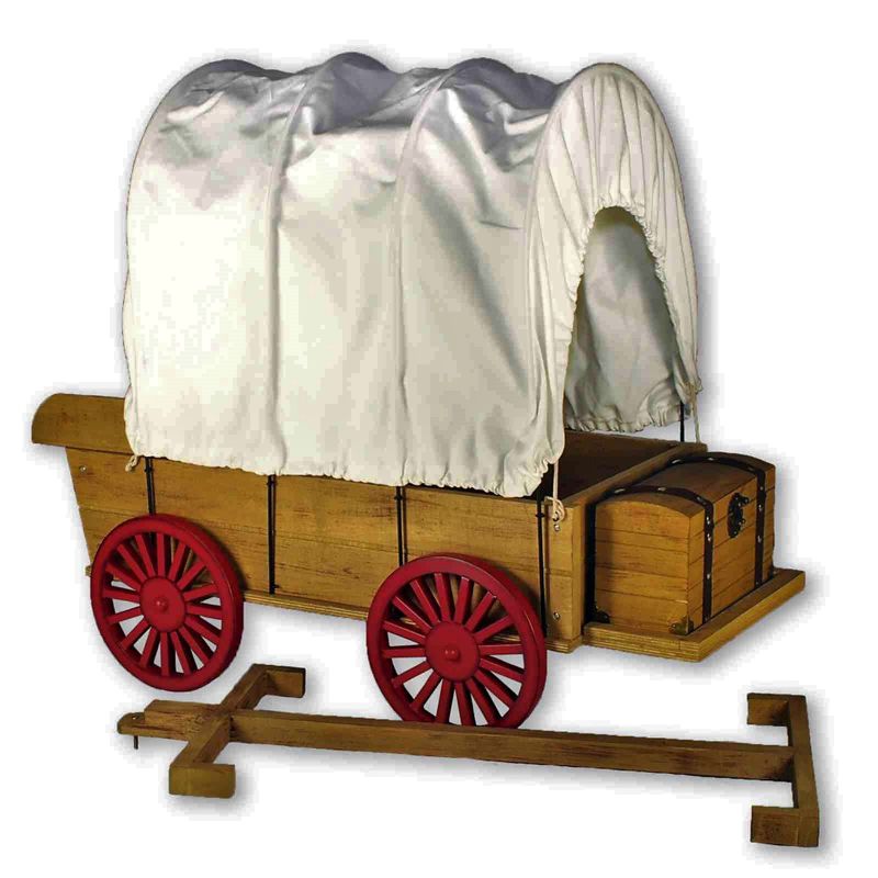 The Queen's Treasures 18 Inch Doll Little House Covered Wagon and Sleigh, 1 of 12
