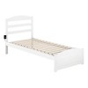 AFI Furnishings Warren Platform Bed TXL with Footboard WH - 3 of 4