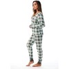 #followme Buffalo Plaid 2 Piece Thermal Pajama Set for Women -Jogger Winter Christmas PJs - 2 of 3