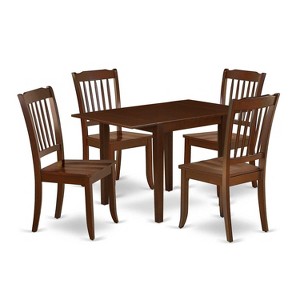 HomeStock 5-Pc Mahogany Finish Solid Wood Top - Dining Room Set - Seats 4 - 1 of 4