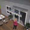 Door Window Awning Canopy W59"xD34" Thick Virtually Crystal Solid Polycarbonate Sheet with Polyester Valance - 3 of 4