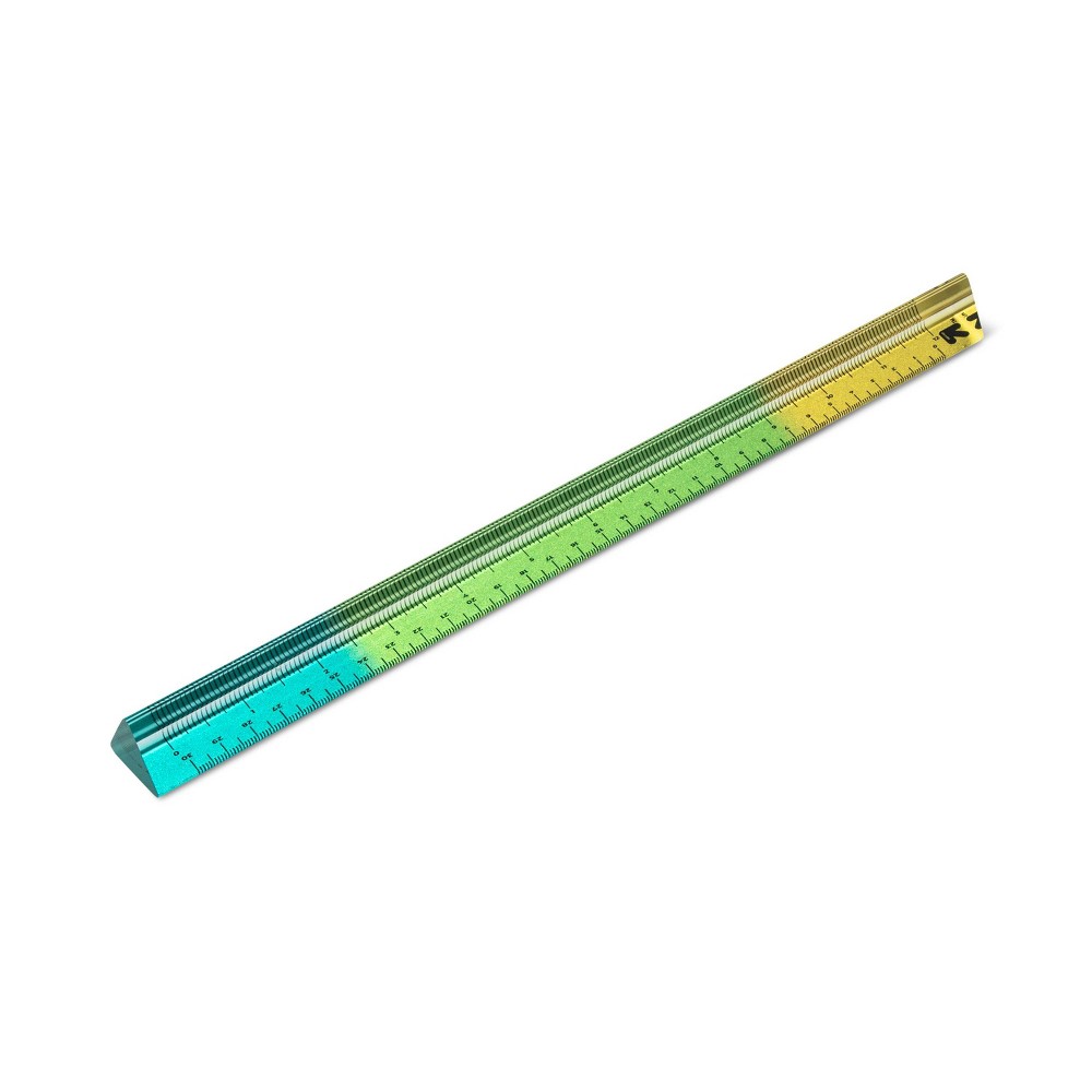 12" Acrylic Fashion Ruler Blue/Green/Yellow - up & up