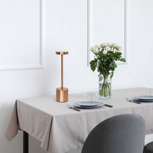 Simple Designs 12.75" Mushroom Magic Disc Dimming and Rechargeable Cordless 4-Way Touch Sensor Stick Desk Lamp - 1 of 4