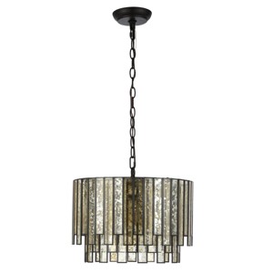 Gresher 15.5" Chandelier - CHA4018 - Mercury/Oil Rub Bronze - Safavieh - 1 of 4