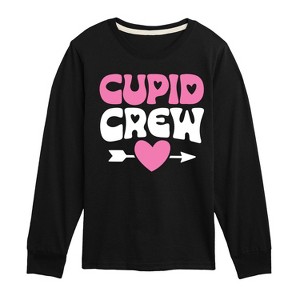 Boys' - Instant Message - Valentine's Day Cupid Crew Long Sleeve Graphic T-Shirt - 1 of 4