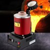 VEVOR Gold Melting Furnace, 1350W, 2102 ℉ Max Temperature, 3 kg Digital Electric Melting Furnace,with 1 kg and 3 kg Ceramic Crucible and Ingot Die,Red - 2 of 4