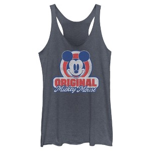 Womens Mickey & Friends Original Retro Logo Racerback Tank - 1 of 4