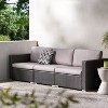 Christopher Knight Home Santa Rosa Outdoor Wicker 3 Seater Sectional Sofa with Cushions - 2 of 4