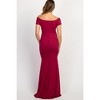 PinkBlush Burgundy Off Shoulder Wrap Maternity Photoshoot Gown/Dress - 3 of 3