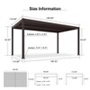 Purple Leaf Louvered Pergola with Retractable Roof, Adjustable Aluminum Hardtop Gazebo for Patio - 4 of 4