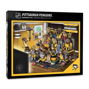NHL Pittsburgh Penguins Purebred Fans 'A Real Nailbiter' Puzzle - 500pc - 1 of 3