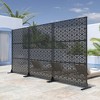 PexFix 72 in. H x 47 in. W Outdoor Metal Privacy Screen Garden Fence Snowflake Pattern Wall Applique - 4 of 4