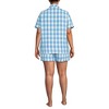 Lands' End Women Linen 2 Piece Pajama Set - Short Sleeve Top and Shorts - 2 of 3