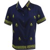 LA LEELA Women's Casual Hawaiian Short Sleeve Blouse Shirt Solid Blouses Button Down Dress Tops Tee Shirts T Shirts for Women - 3 of 3