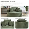 Kumasinova Round Sofa Bed with Memory Foam,Modular Sectional Couch with Removable Cushions & 3 Pillows,Couch for Living Room,Apartment - 4 of 4