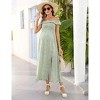 Clearlove Maternity Dress Women's Sleeveless Square Neck Floral Split A Line Casual Maxi Dress for Babyshower Photography - 4 of 4