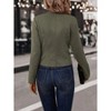 Open Front Jacket Casual Double Button Regular Sleeve Stand Collar Fit Crop Detail Wear Blazer Jacket For Women - 3 of 4