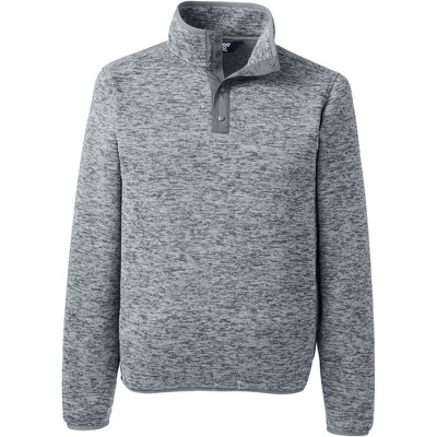 Lands' End Unisex Sweater Fleece Snapneck Pullover