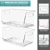 Sorbus 4 Pack Small Open Front Clear Stackable Fridge Storage Bins - Great for Kitchen Organization, Pantry Storage and more - 4 of 4
