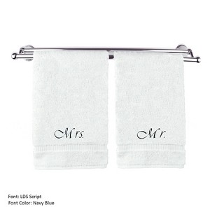 BC BARE COTTON Luxury Hotel & Spa Mrs and Mr Towel Set Wedding Engagement - 1 of 1