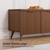 FONTOI TV Stand, TV Table with Wavy Stripe Design, Entertainment Center with Golden Handles, TV Stands for Living Room, Walnut, 59.1*13.8*17.7 - 4 of 4