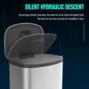 Dolonm 13 Gallon 50L Kitchen Foot Pedal Operated Soft Close Trash Can - Stainless Steel Rectangular Bustbin with 30 Garbage Bags - Silver - 3 of 4