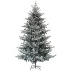 9/6 ft Nordic Pine Artificial Christmas Tree with 1939/795 Snow Flocked Tips, Foldable Metal Stand, Easy Assembly, Hinged Xmas Tree for Home Holiday - 2 of 4