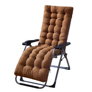 NewHome"71x22 Inch Chaise Lounger Cushion for Recliners, Rocking Chairs, Deck & Sofa Mats, Outdoor Comfort"BlackRedCoffeeGrey&Purple - 1 of 4