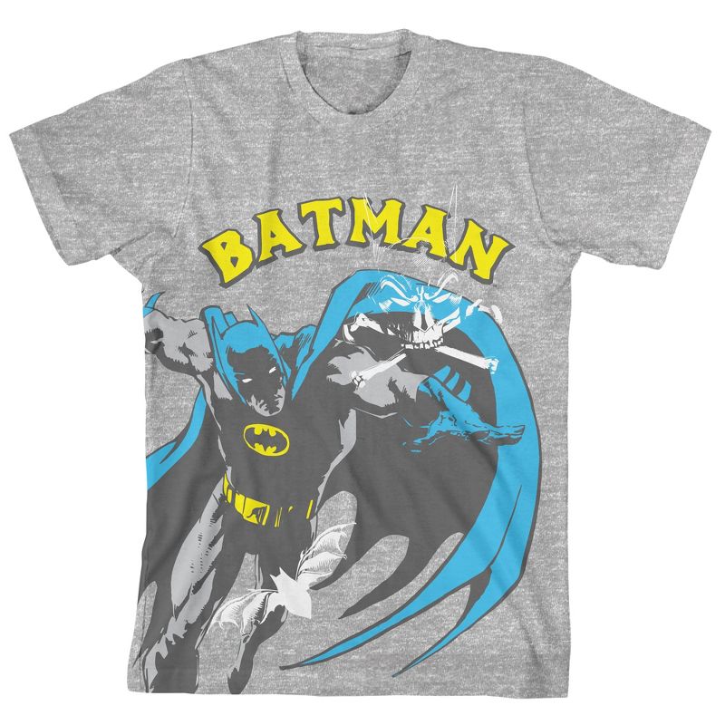 Batman Hero & Logo 4pk Crew Neck Short Sleeve Youth Boy's T-shirts, 4 of 6