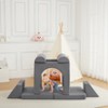 COZONY 10Pcs Kids Play Couch, Modular Foam Sofa with Thick Cushions, Machine Washable Cover, Convertible Fort Building Set for Indoor Playroom， Grey - 4 of 4
