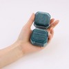 Unique Bargains Portable Double Slots Velvet Jewelry Ring Box for Proposal Engagement Wedding - 4 of 4