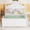 Sapphtopaz Wood Bed Frame with Headboard & Safety Guardrails for Kids Platform Bed with Slat Support Bedroom Daybed for Girls and Boys - 2 of 4