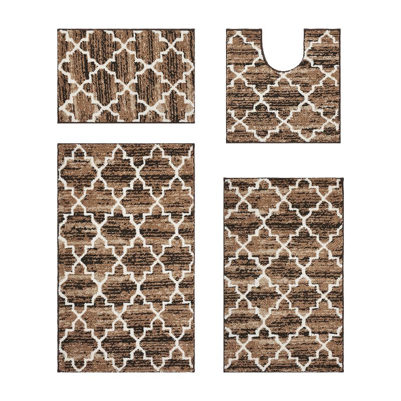Savio Collection 100% Micro Polyster 4 Piece Bath Rug Set - Better Trends, 6 of 9