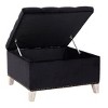 WestinTrends Square Velvet Tufted Storage Ottoman for Living Room Bedroom - 4 of 4