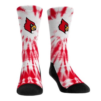 NCAA Louisville Cardinals Adult Tie Dye Socks - L/XL