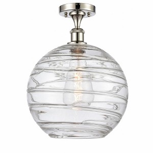Athens Deco Swirl - 1 Light Semi-Flush Mount In Industrial Style-17 Inches Tall and 12 Inches Wide - 1 of 1