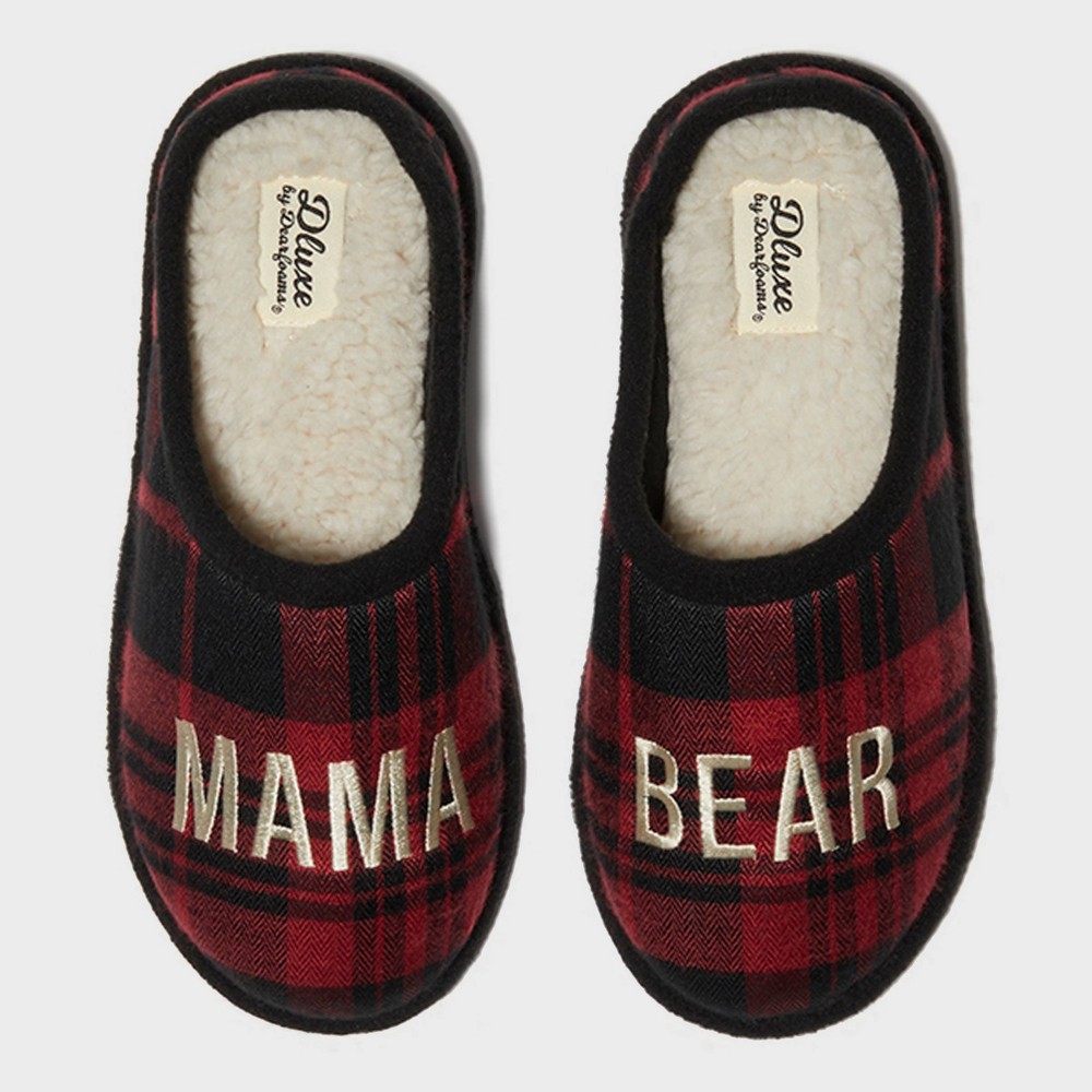 Dluxe by Dearfoams Family Matching Mama Bear Clog Slippers - Red L