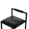 FURNIinspire Counter And Bar Stools Set Of 2 Counter Height Barstools For Kitchen Island Bar, Armless Upholstered Chairs, Black, 15.35"*16.53"*31.7" - 2 of 4