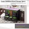 Mshliw 36'' Bathroom Vanity with Resin Sink, Solid Wood Frame Freestanding Cabinet with 5 Drawers, Soft Close Door, and Ample Storage Space - 2 of 4