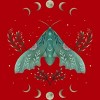 Junior's Design By Humans Luna and Moth By EpisodicDrawing T-Shirt - 2 of 3