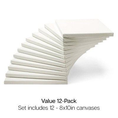 KINGART Stretched Canvas 8" x 10” 12 pc Value Pack
