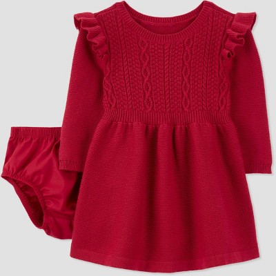 Image of Carter's Just One You®️ Baby Girls' Ruffle Dress - Red 18M