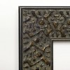 33" x 27" Non-Beveled Intaglio Embossed Black Wood Wall Mirror - Amanti Art: Modern Rectangle, Includes Mounting Hardware - 3 of 4