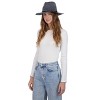 Tahari Women's Lightweight Packable Panama Hat with Faux Suede Band - Panama Hat for Women - 2 of 4